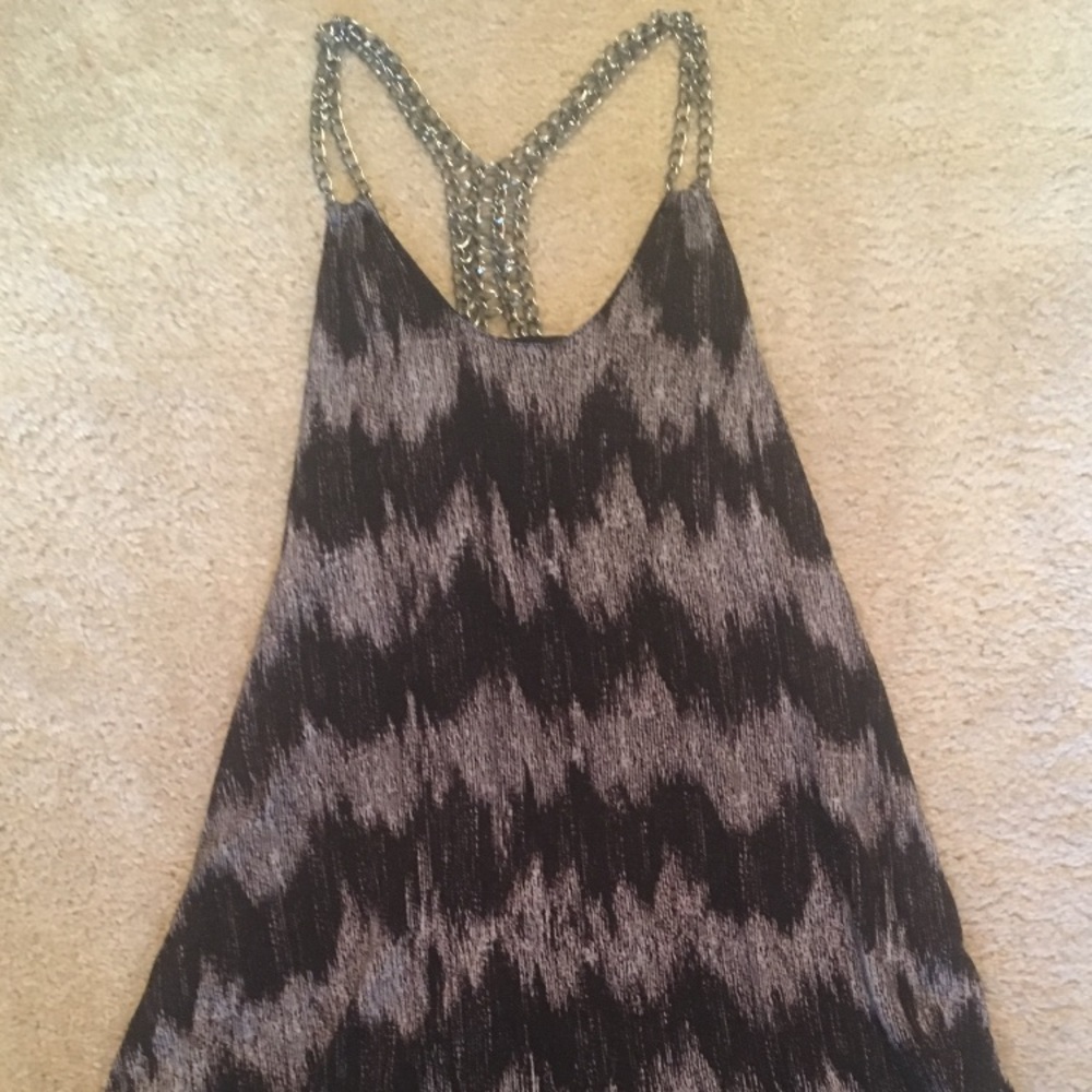 Chain strap flow dress